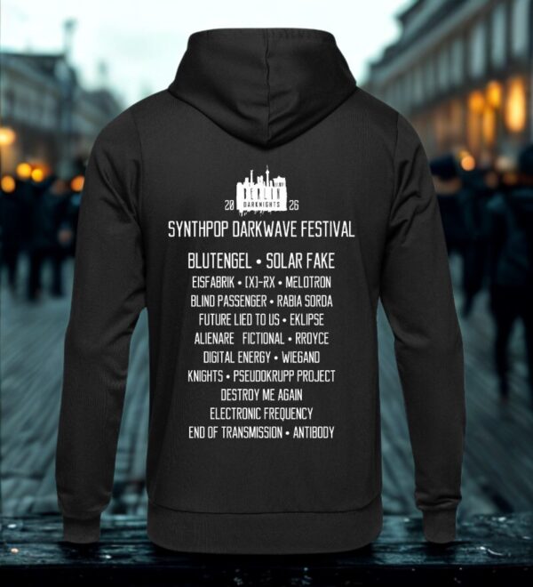 Berlin Darknights Festivalhoodie mit Zipper - unisex – Bild 2